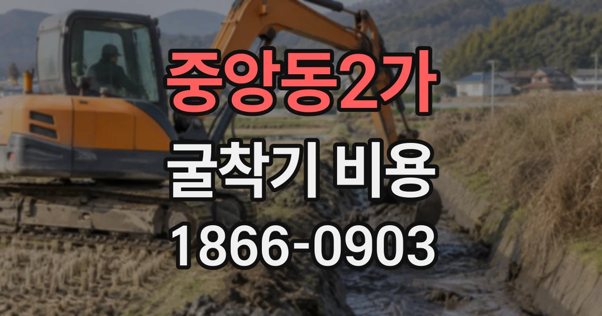 중앙동2가 굴착기비용
