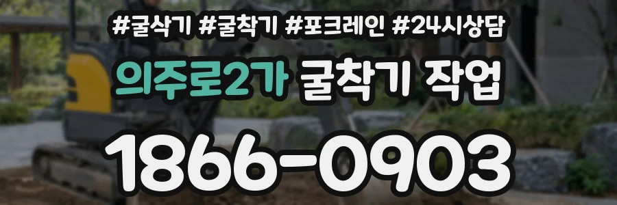 의주로2가 굴착기 작업