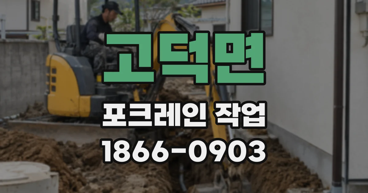 고덕면 포크레인 작업