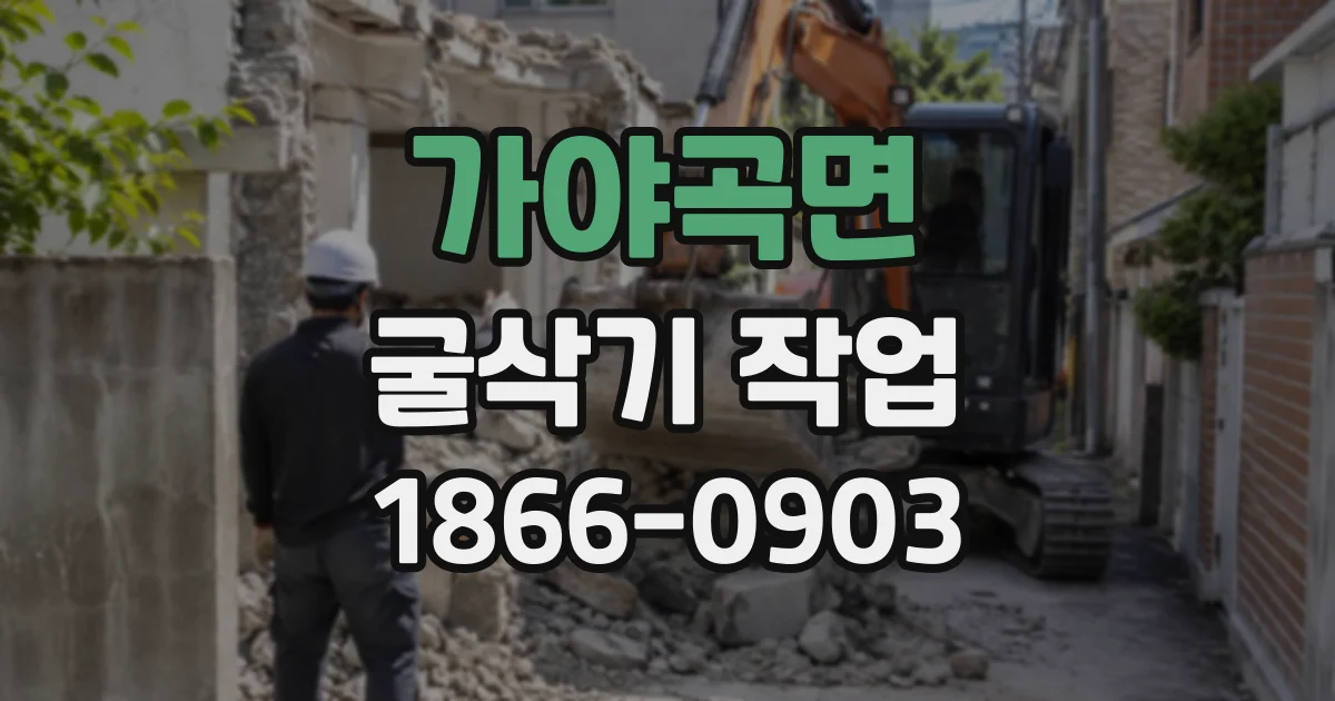가야곡면 굴삭기작업
