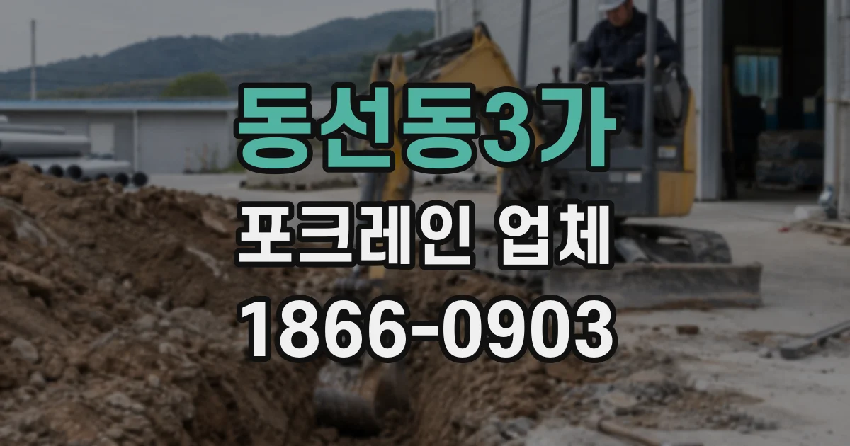 동선동3가 포크레인 업체