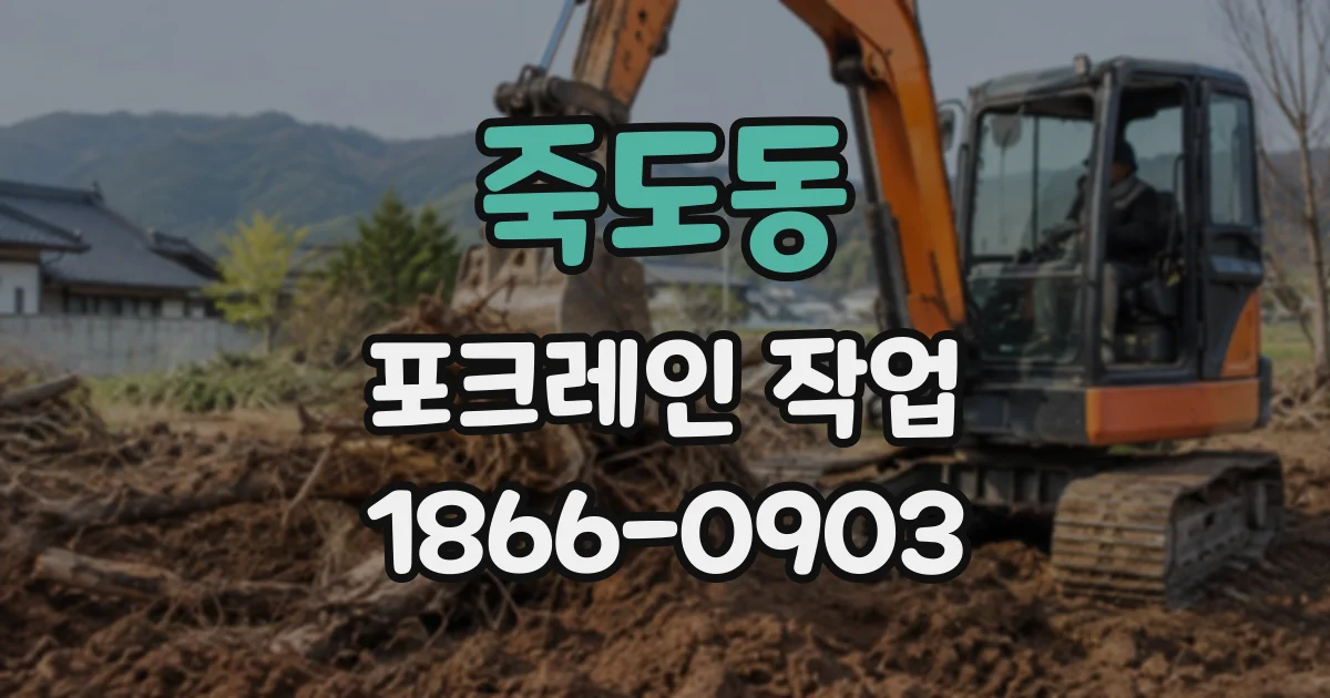 죽도동 포크레인작업
