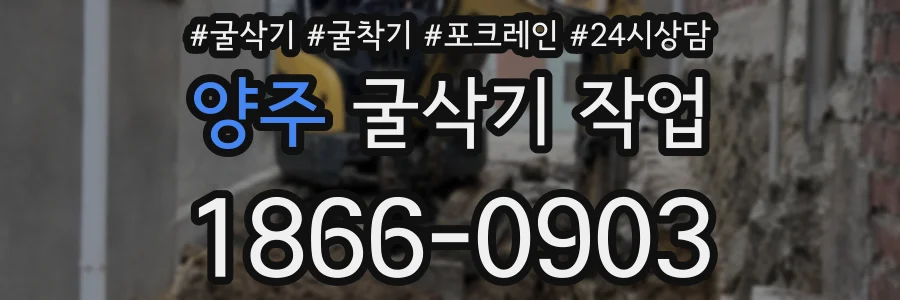양주 굴삭기 작업