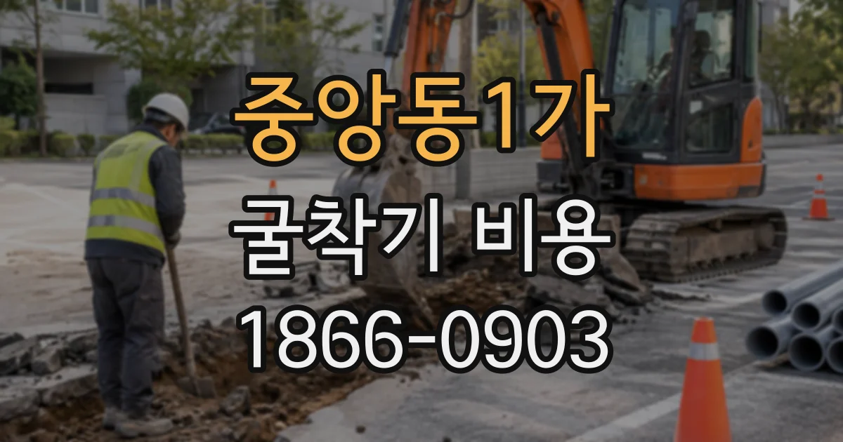 중앙동1가 굴착기비용