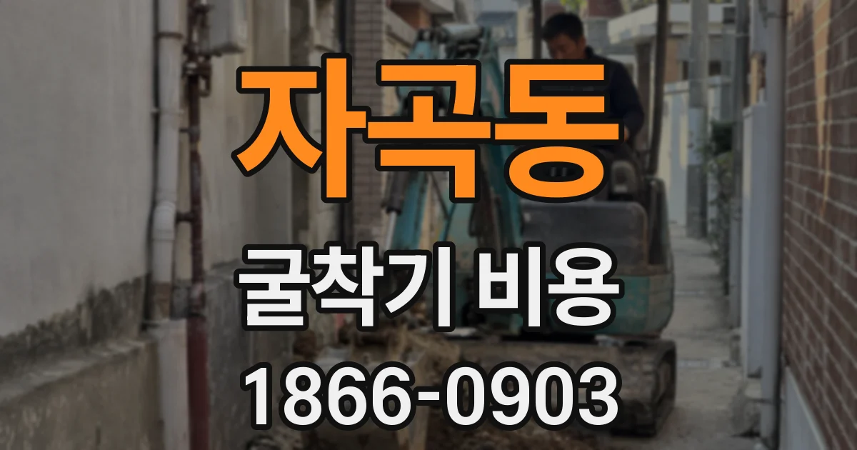 자곡동 굴착기 비용
