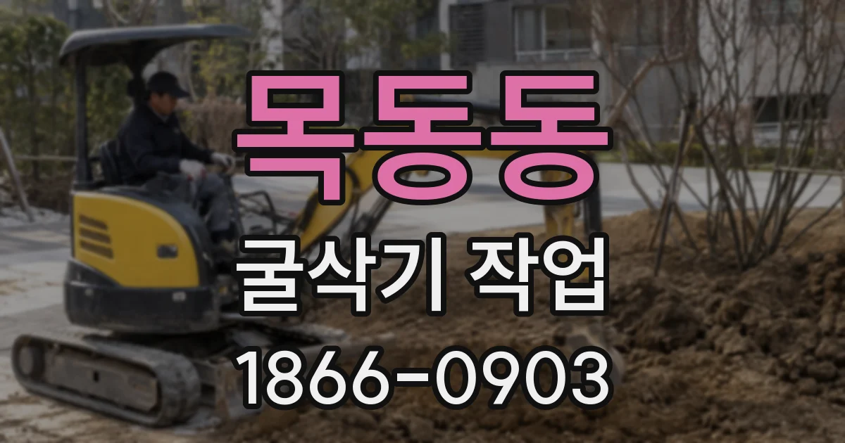 목동동 굴삭기 작업