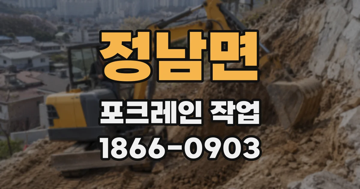 정남면 포크레인 작업