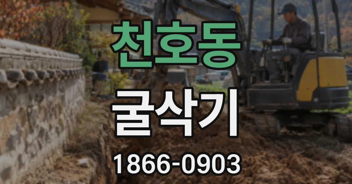 천호동 굴삭기