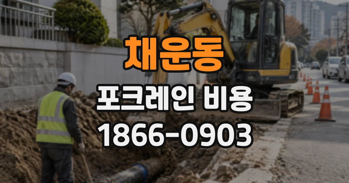 채운동 포크레인비용