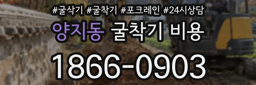 양지동 굴착기 비용