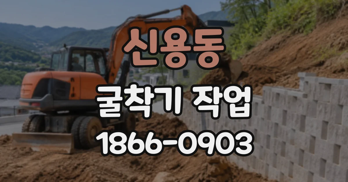 신용동 굴착기작업