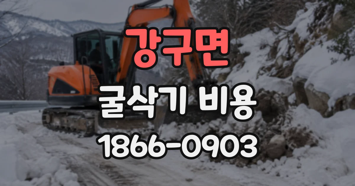 강구면 굴삭기비용