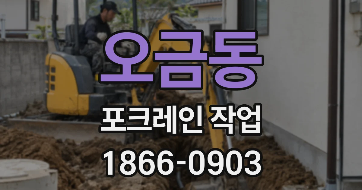 오금동 포크레인 작업