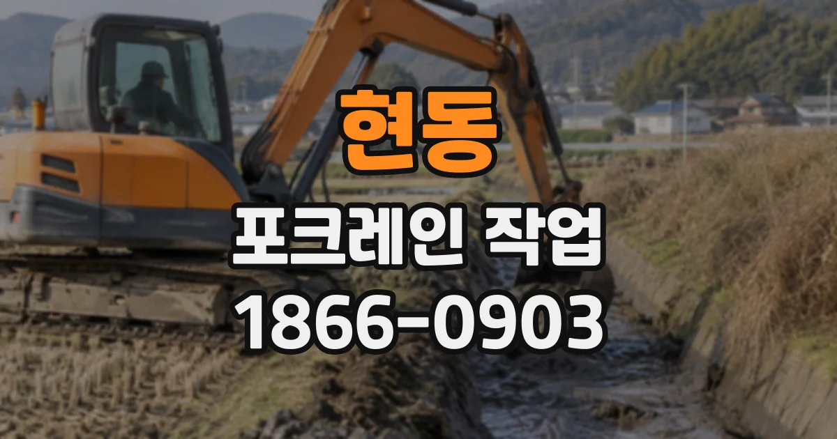현동 포크레인작업