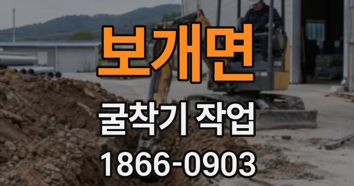 보개면 굴착기 작업
