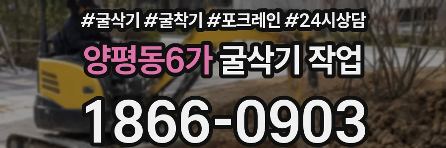 양평동6가 굴삭기 작업
