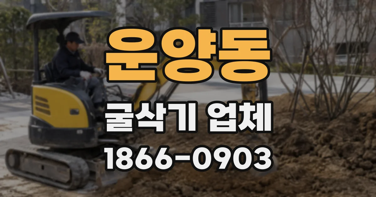운양동 굴삭기 업체
