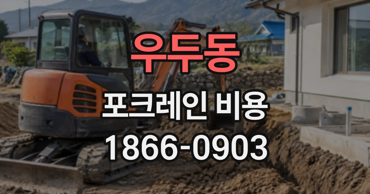 우두동 포크레인비용