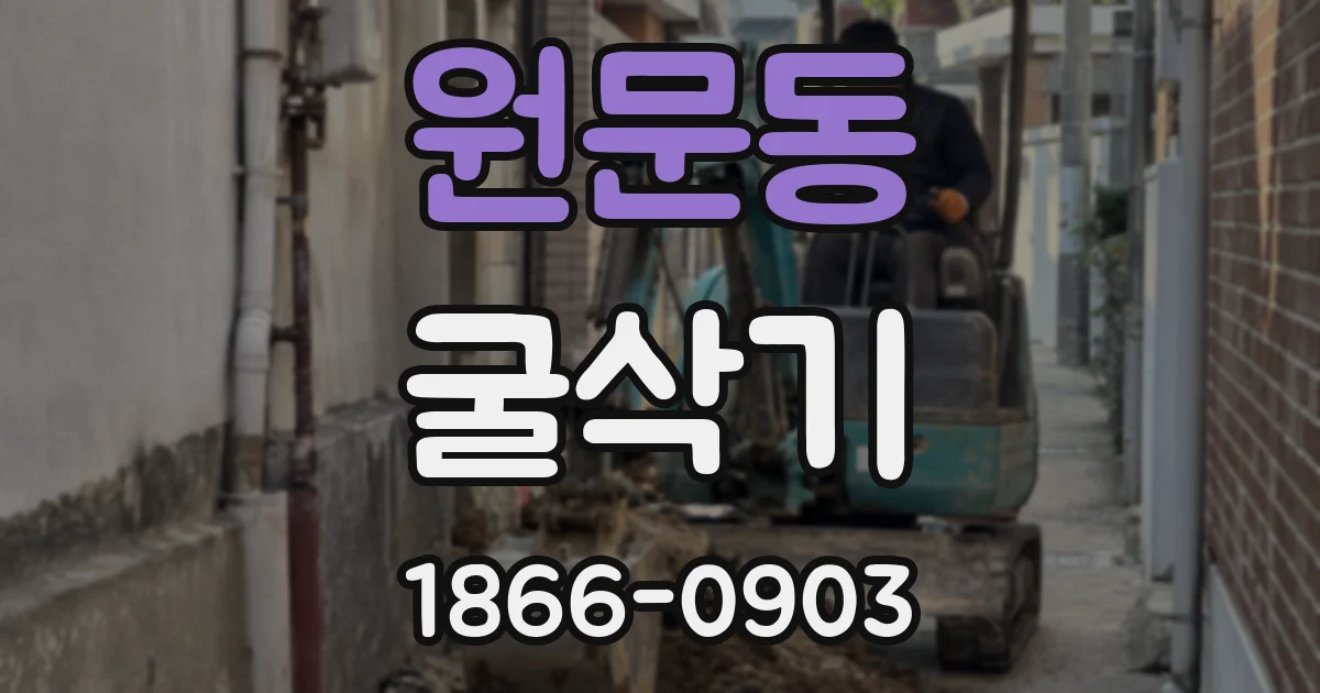 원문동 굴삭기