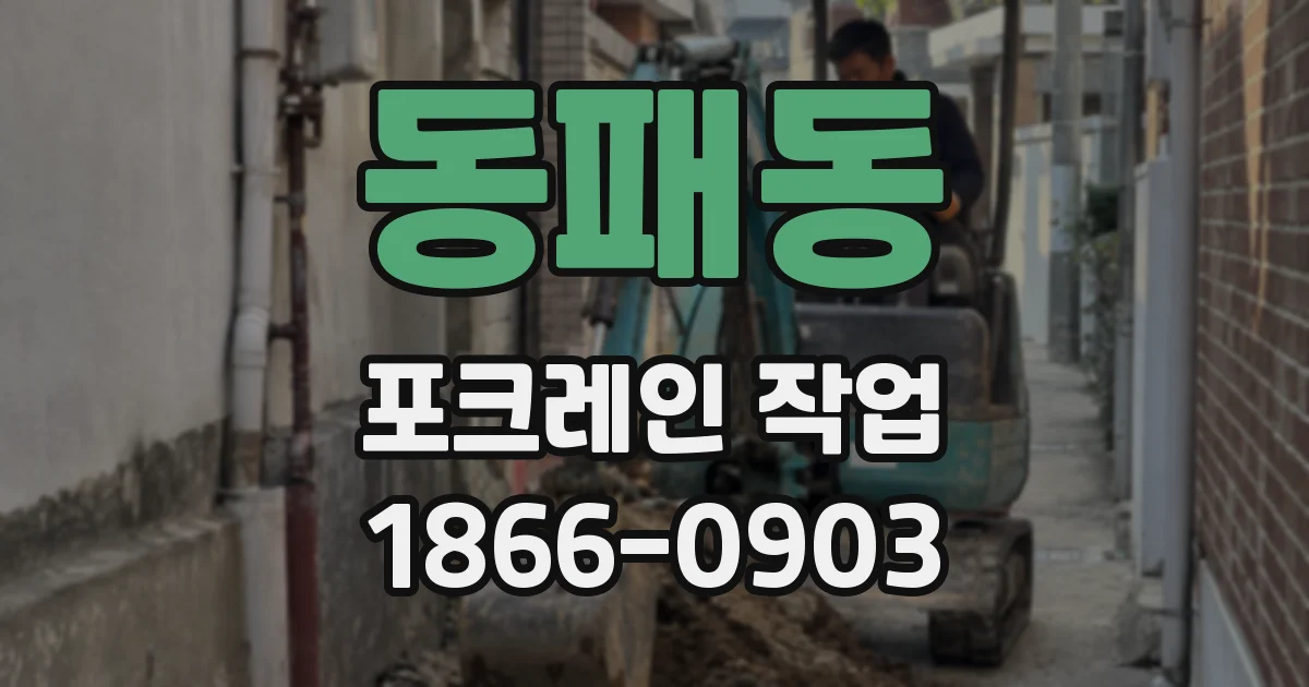 동패동 포크레인 작업
