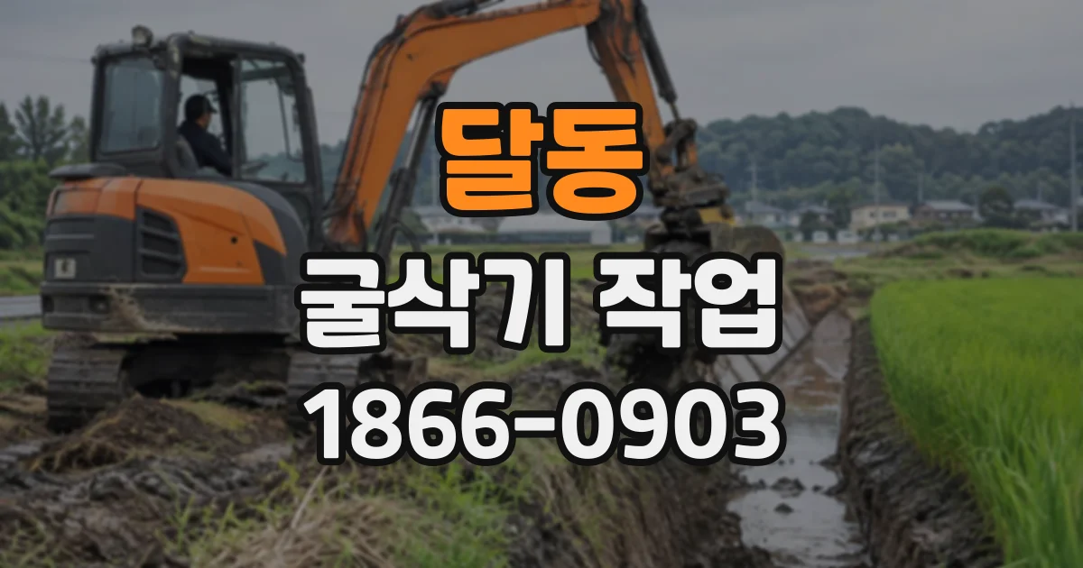 달동 굴삭기작업