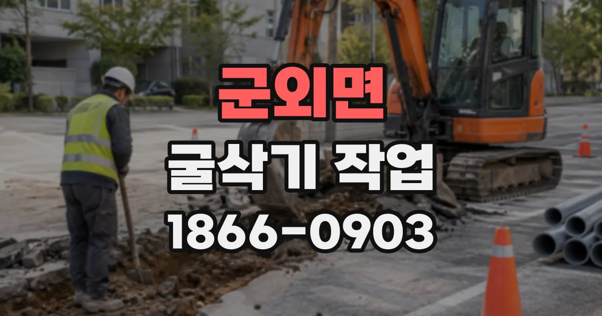 군외면 굴삭기작업