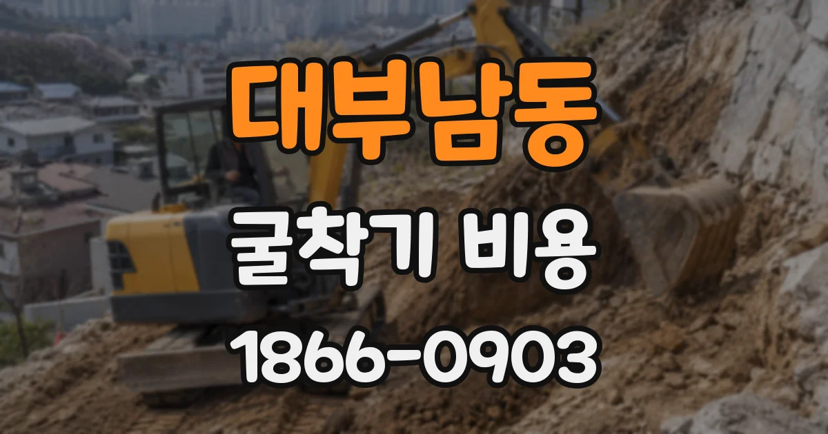 대부남동 굴착기 비용