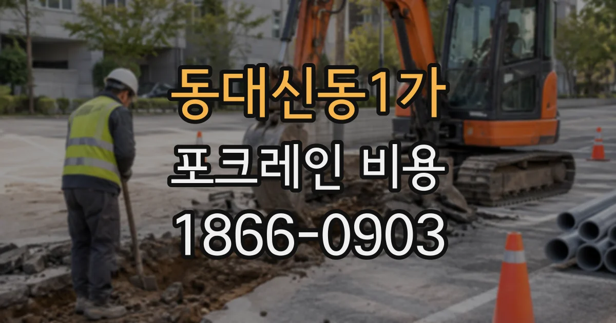 동대신동1가 포크레인비용