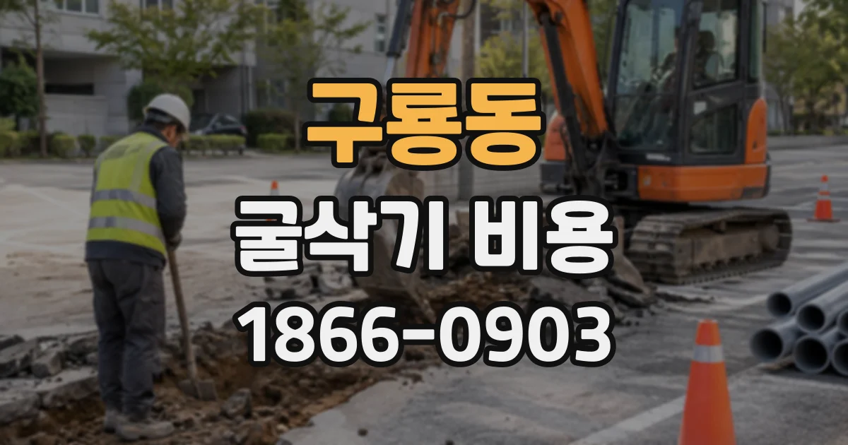 구룡동 굴삭기비용