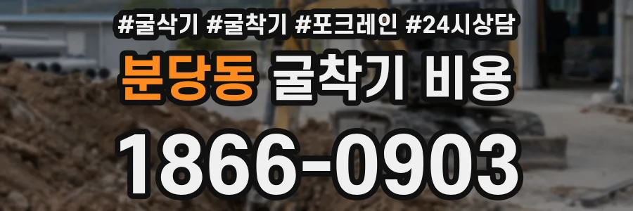 분당동 굴착기 비용