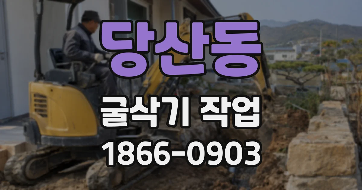당산동 굴삭기 작업