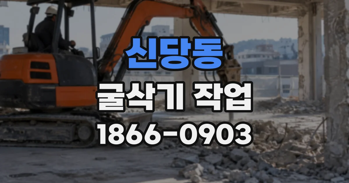신당동 굴삭기작업