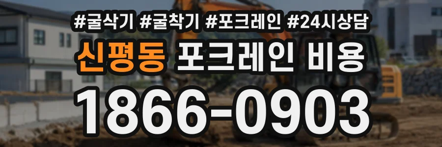 신평동 포크레인비용 상담 전화 1866-0903