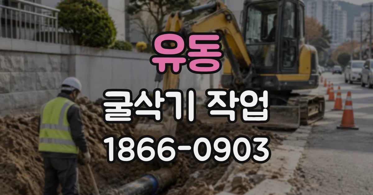 유동 굴삭기작업