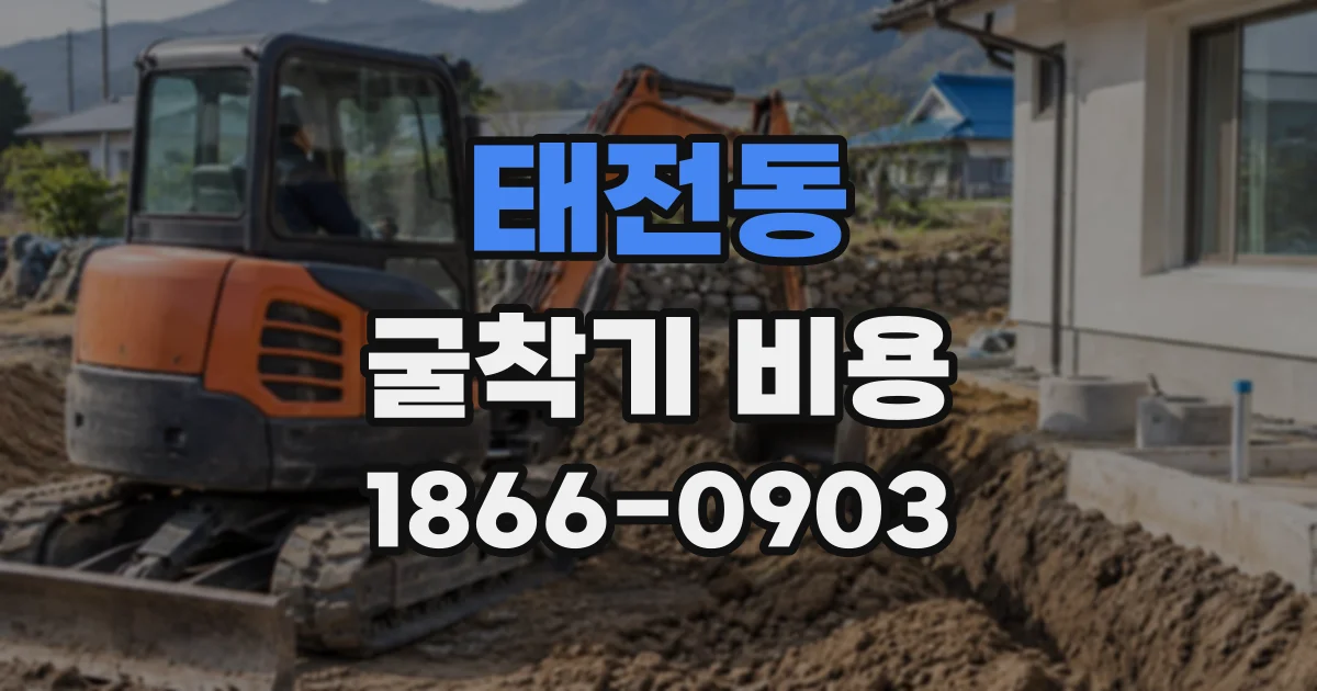 태전동 굴착기비용