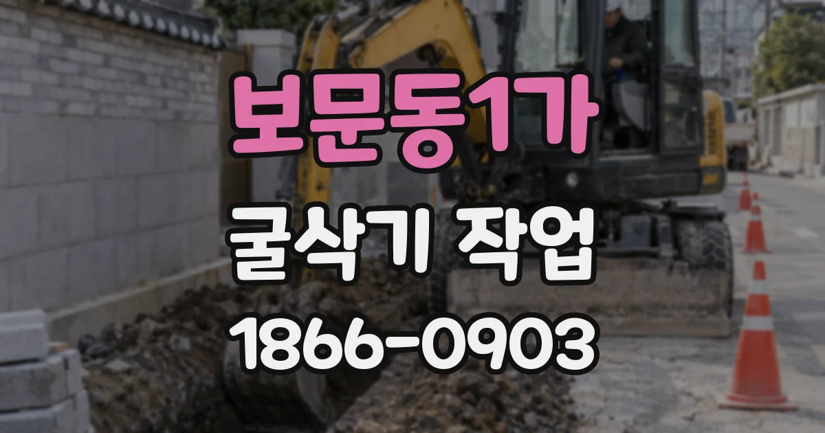 보문동1가 굴삭기 작업