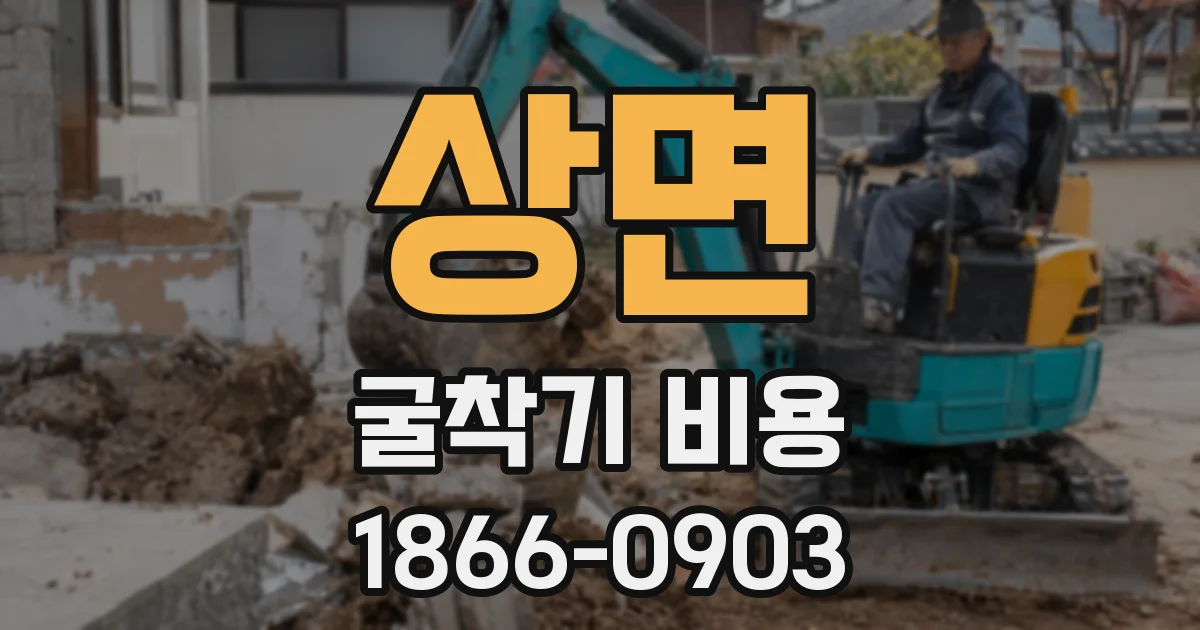 상면 굴착기 비용