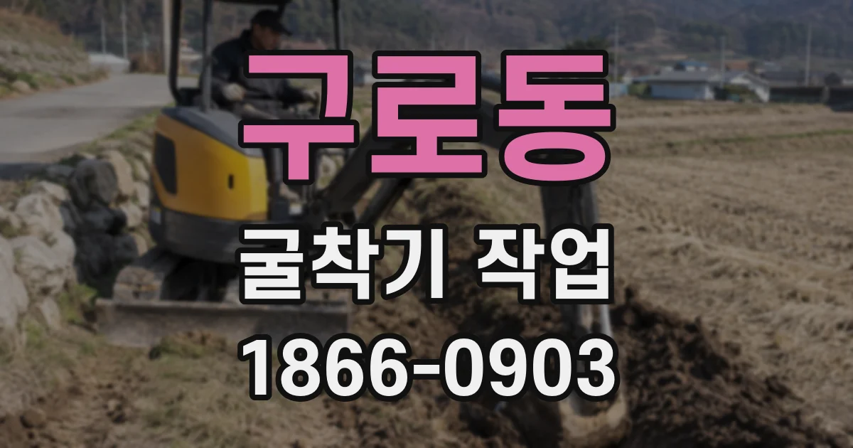 구로동 굴착기 작업