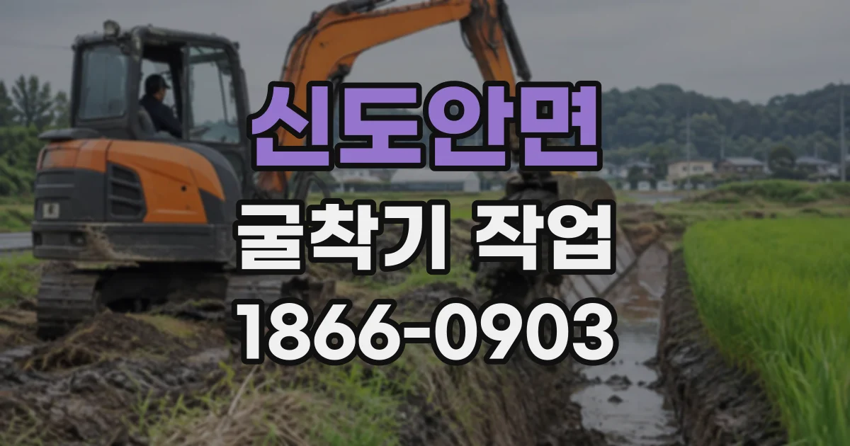 신도안면 굴착기작업