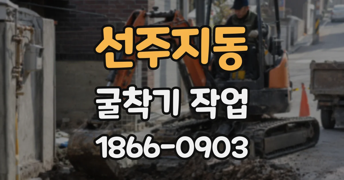 선주지동 굴착기 작업