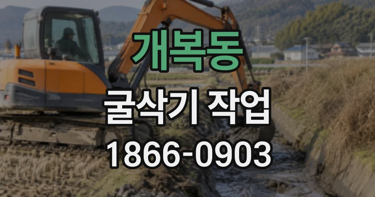 개복동 굴삭기작업