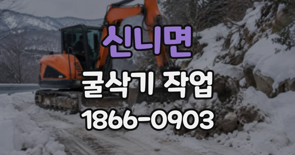 신니면 굴삭기작업