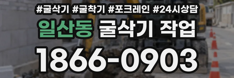 일산동 굴삭기 작업