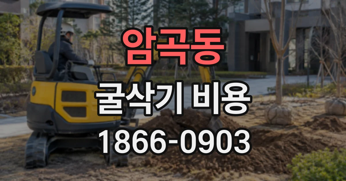 암곡동 굴삭기비용