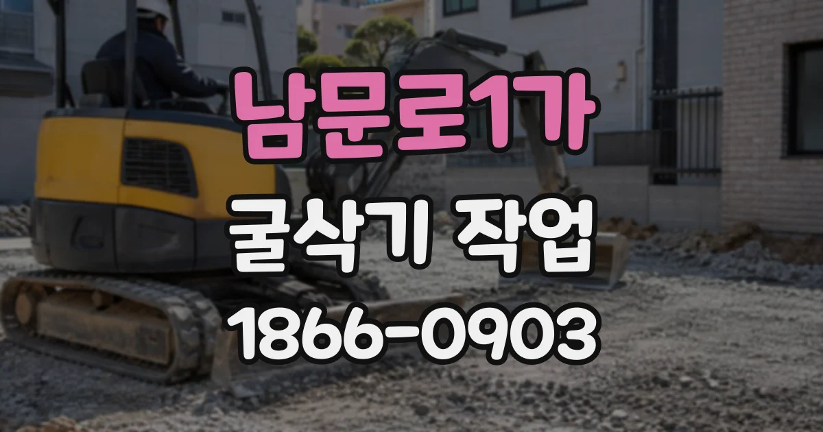 남문로1가 굴삭기작업
