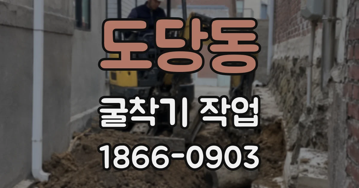 도당동 굴착기 작업