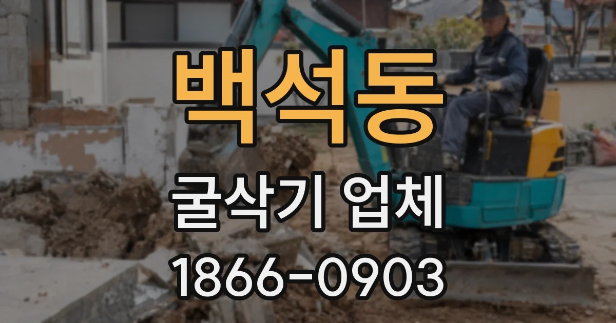 백석동 굴삭기 업체