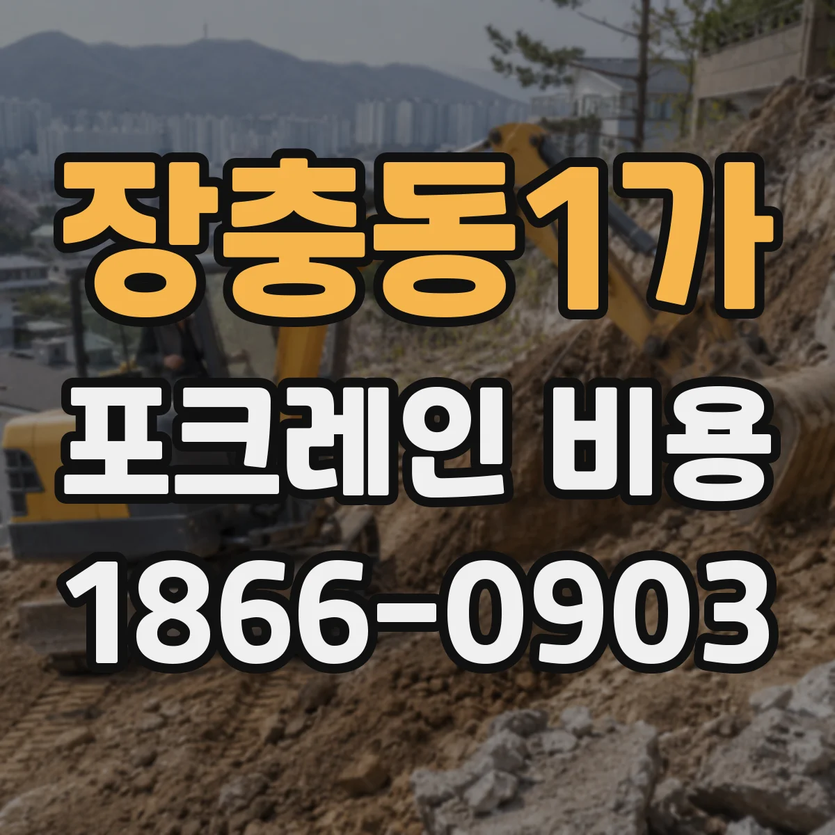 장충동1가 포크레인 비용