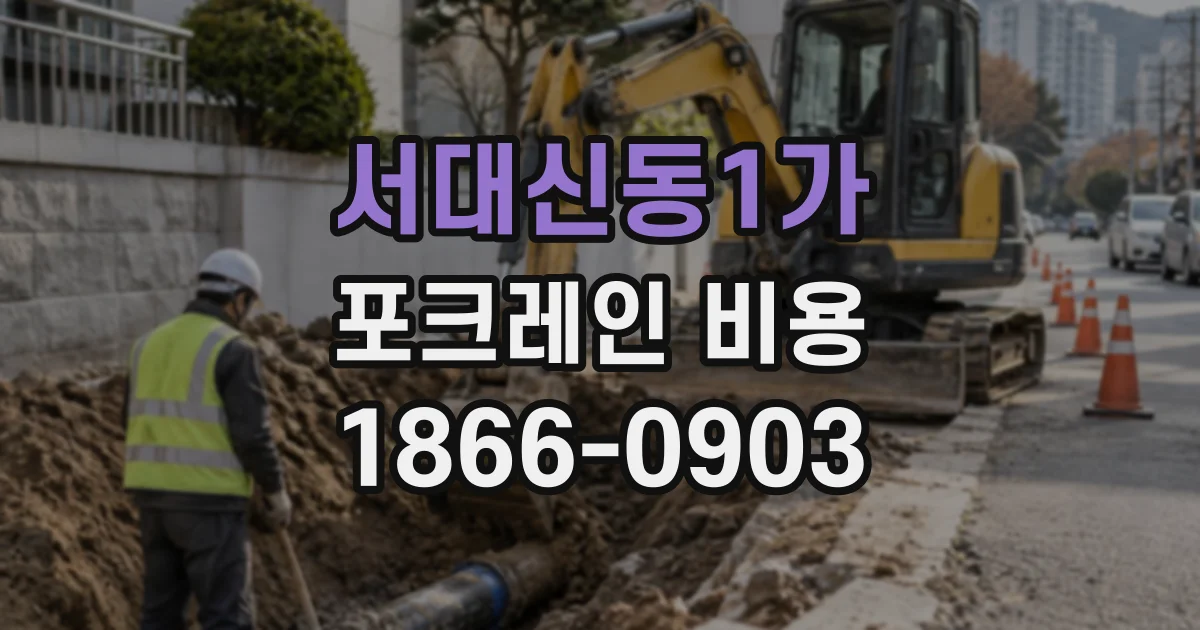 서대신동1가 포크레인비용