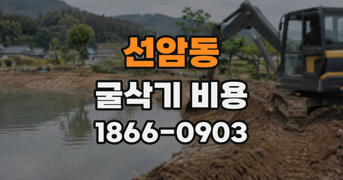 선암동 굴삭기비용